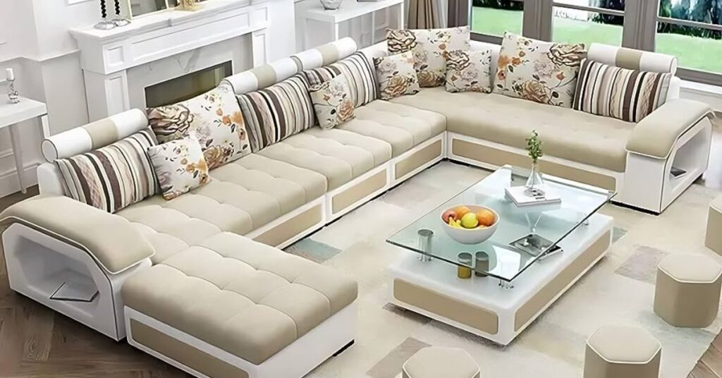 u shaped sofa set
